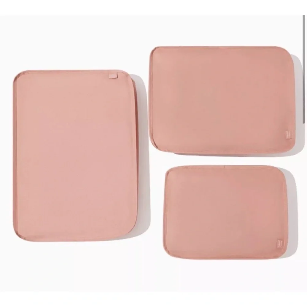 HANKY PANKY Packing Cubes Set of 3 Clothing Organizer Pink Polyester Zip Travel